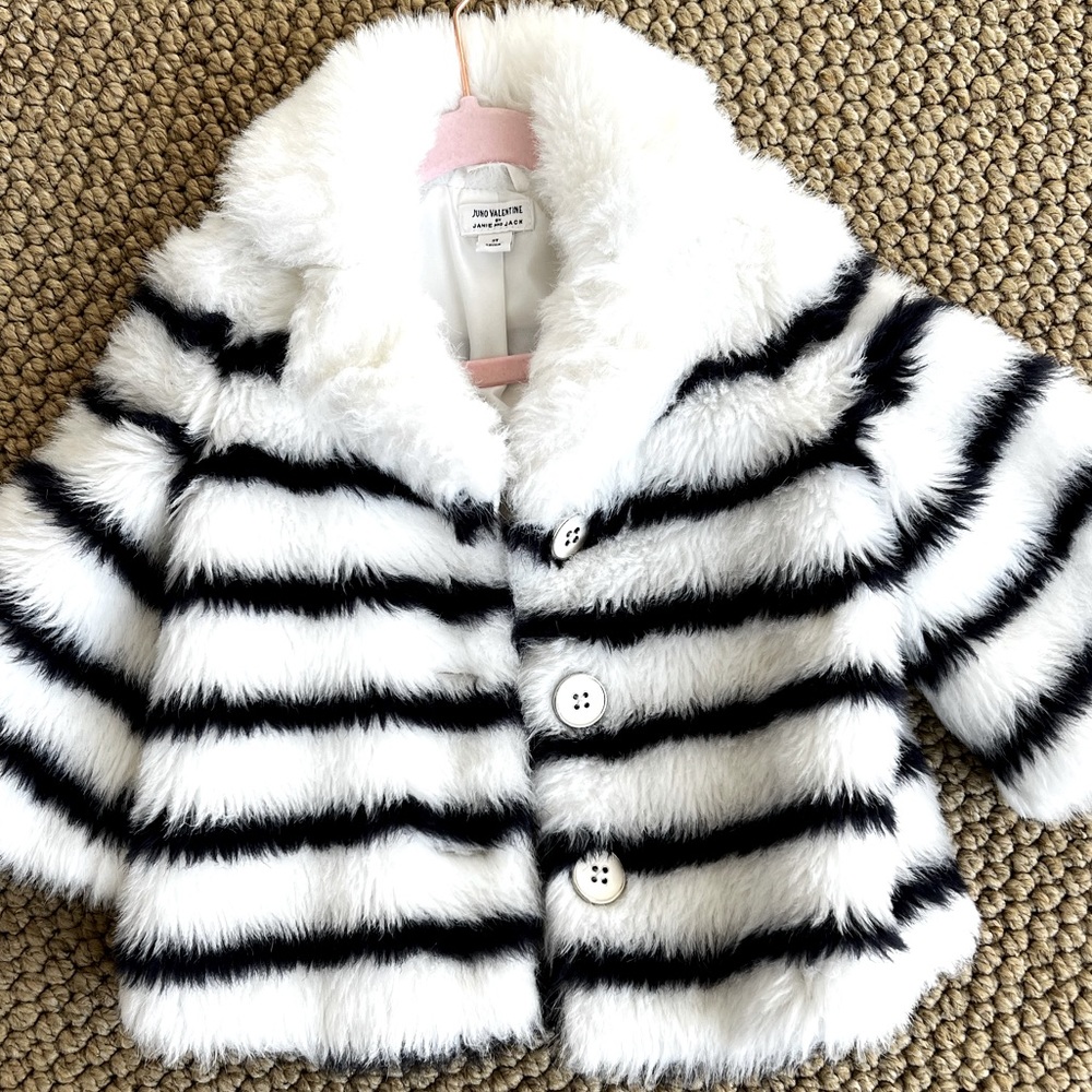 Janie and Jack Juno Valentine Fur Jacket